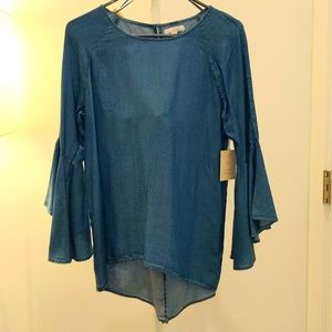 Lauren Conrad Draper Chambray Top